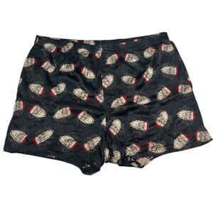 Vintage Reckless Silk Santa Boxers XL Christmas Holiday Pajama Bottoms